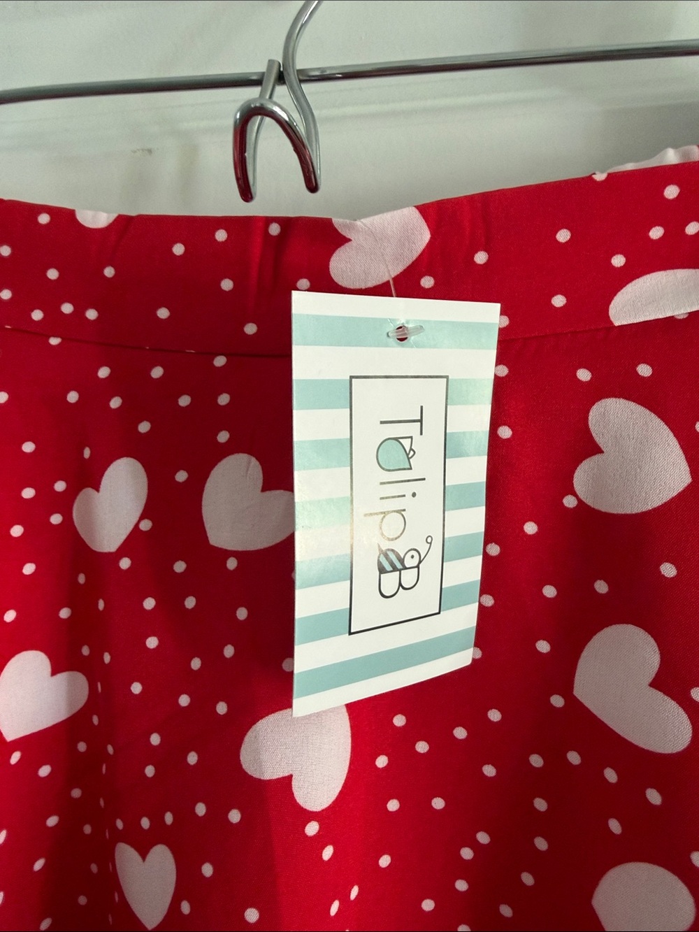 Red Heart Print Circle Skirt size medium - Picture 4 of 5